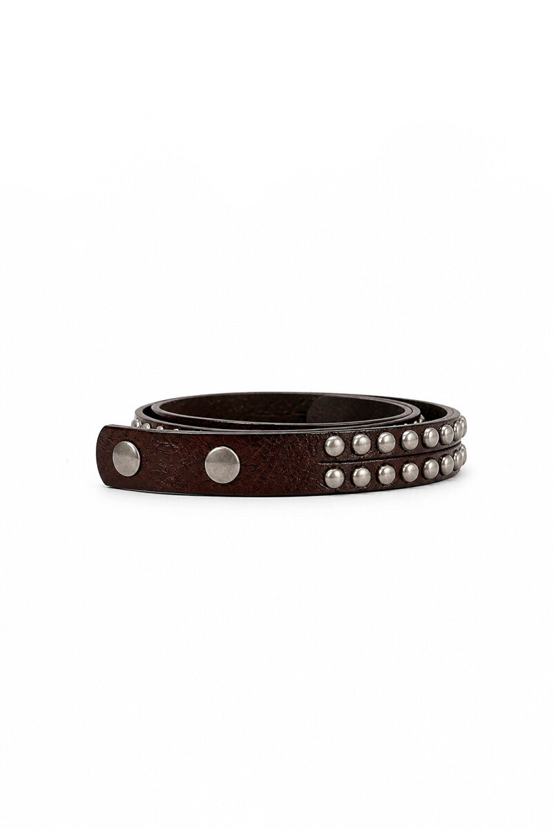 CINTO DOBLE TACHA - MARRON 