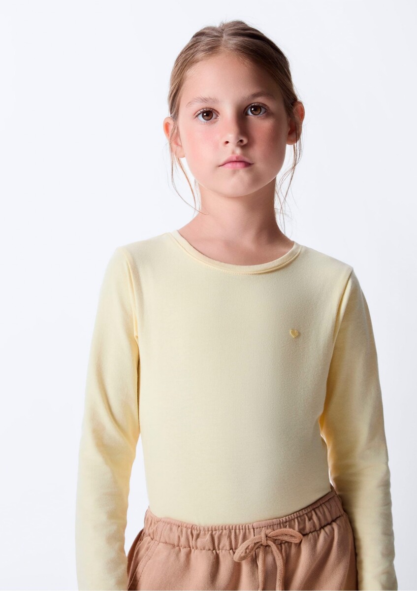 CAMISETA BÁSICA INFANTIL CON BORDADO - BLUSA ML FEM 
