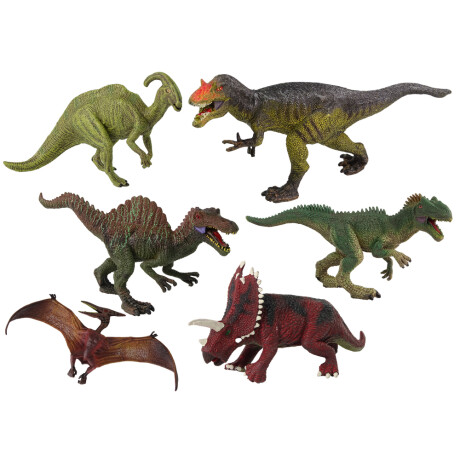 Set Colección de Dinosaurios Juego de 6 Figuras en Plástico Multicolor