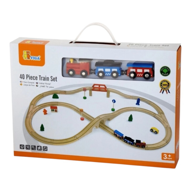 Set de Tren de Madera Viga Set de Tren de Madera Viga