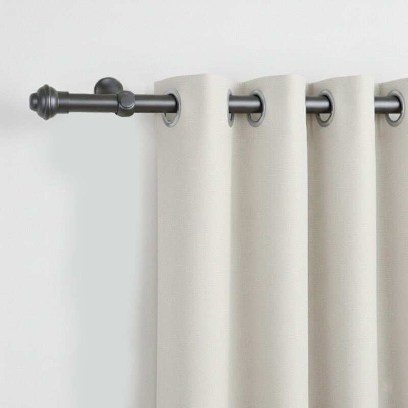 Barrote cortina de metal 1,5 m + 2 Soportes GRIS OSCURO