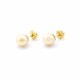 8,5 mm Caravanas en Oro 18 K Con Perlas 8,5 mm Caravanas en Oro 18 K Con Perlas