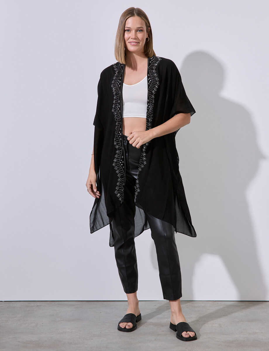 Kimono Sparkle - Negro/plateado 