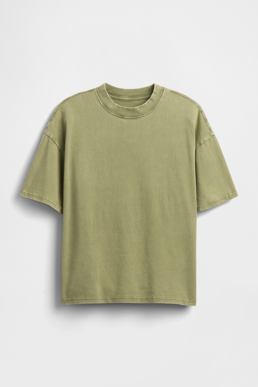 Remera Relaxed Niño Moss Stone