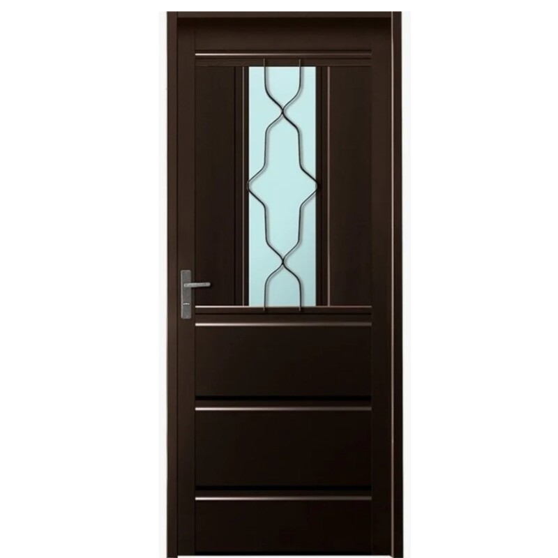 Puerta chapa simple c/vidrio central Derecha