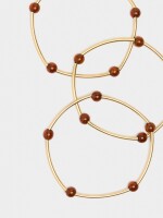 Set De Pulseras Segmentadas marron