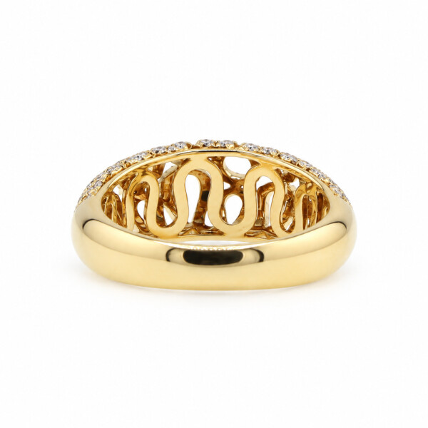Anillo Serina de Oro Amarillo 18k con Brillantes Anillo Serina de Oro Amarillo 18k con Brillantes