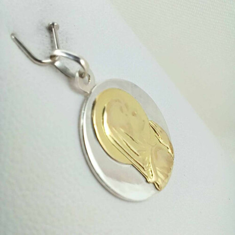Medalla de plata 925 en double de oro 18k. Virgen Niña