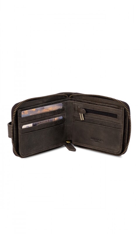 BILLETERA CUERO LORCA CHOCOLATE