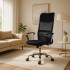 Silla De Escritorio Oficina Sillon Ejecutiva Ergonomica Tapizado Tela Mesh Con Cuero Sintetico Imback Color Negro Silla De Escritorio Oficina Sillon Ejecutiva Ergonomica Tapizado Tela Mesh Con Cuero Sintetico Imback Color Negro