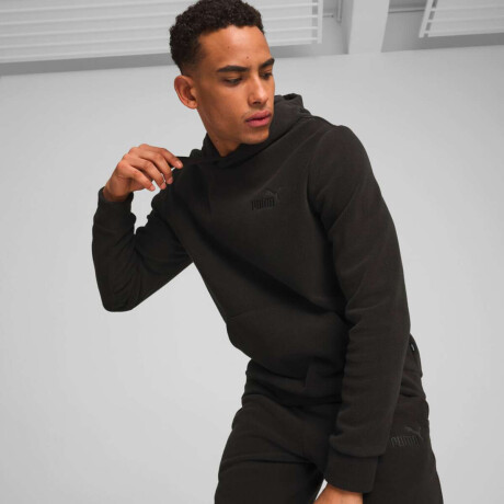 Abrigo Ess Elevated Polar Hoodie de Hombre Negro