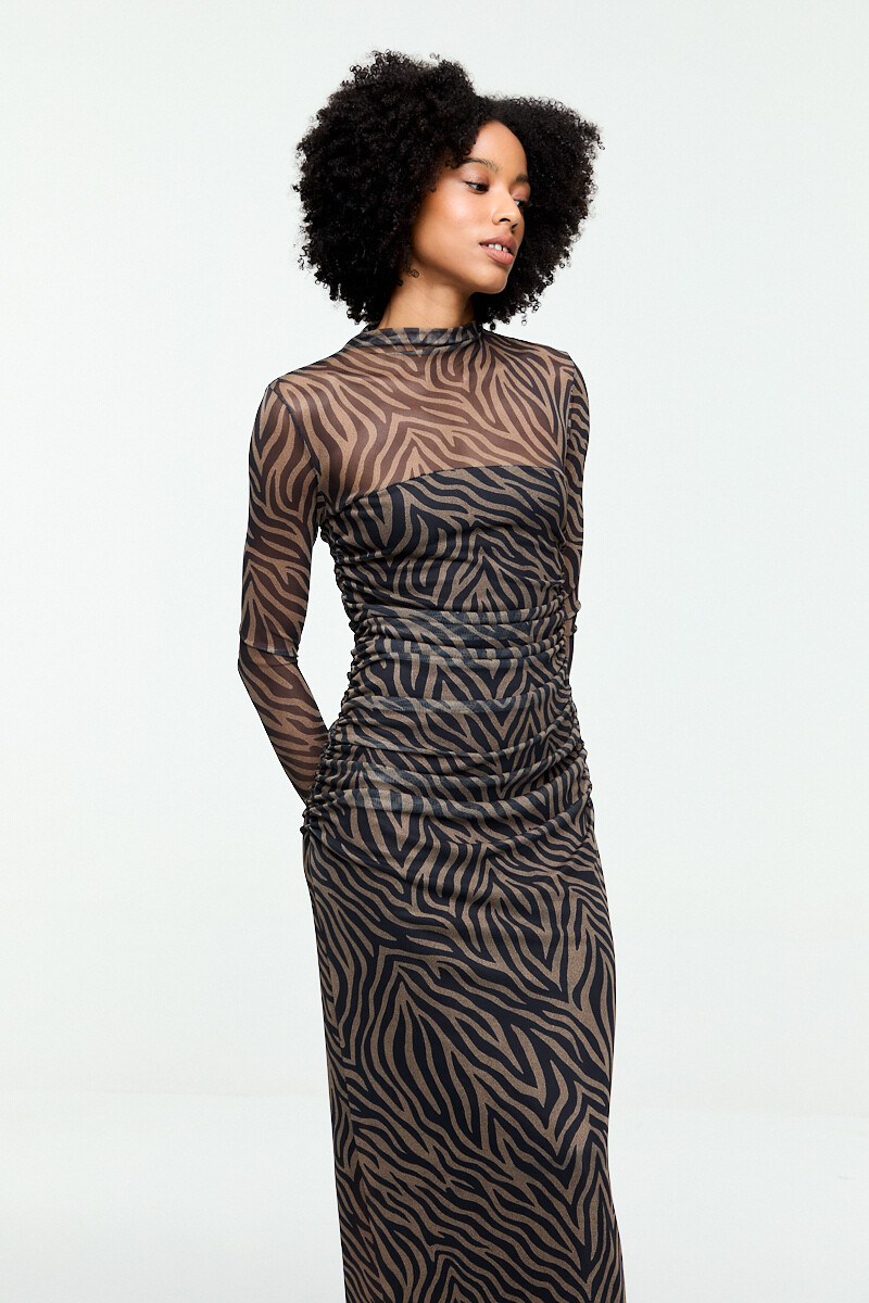 VESTIDO LARGO TUL ANIMAL PRINT Animal Print