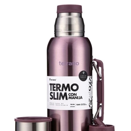 Termo Terrano Slim 750ML Base de Silicona LILA-METALIZADO