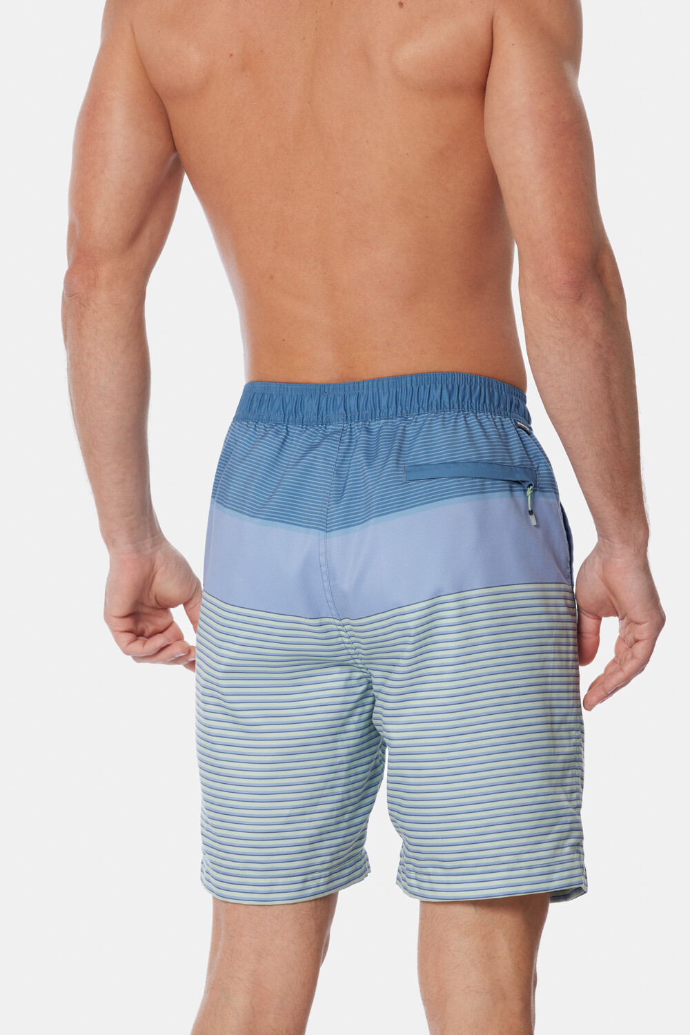 SHORT DE BAÑO RAYADO Azul