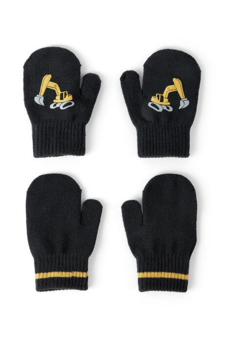 Pack dos pares de guantes mitones, diseño construcción Sin color