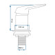 Griferia De Bidet Monocomando Linea Arona Aqualia Cromo C/Transferencia 40Mm CROMO