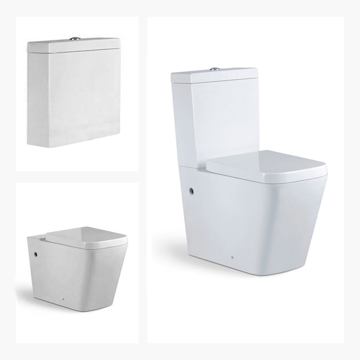 Sanitario Inodoro Con Mochila Linea Hazen Blanco Loza Baño 