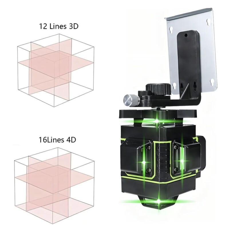 Nivel Láser de Nivelación Rotativa 360 Grados de 16 líneas con Trípode Nivel Láser de Nivelación Rotativa 360 Grados de 16 líneas con Trípode