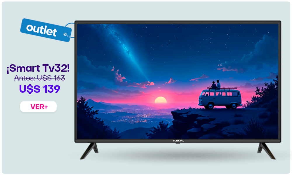 ¡Smart Tv 32" Punktal en Outlet!
