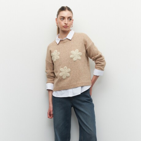 SWEATER RINA Beige Melange