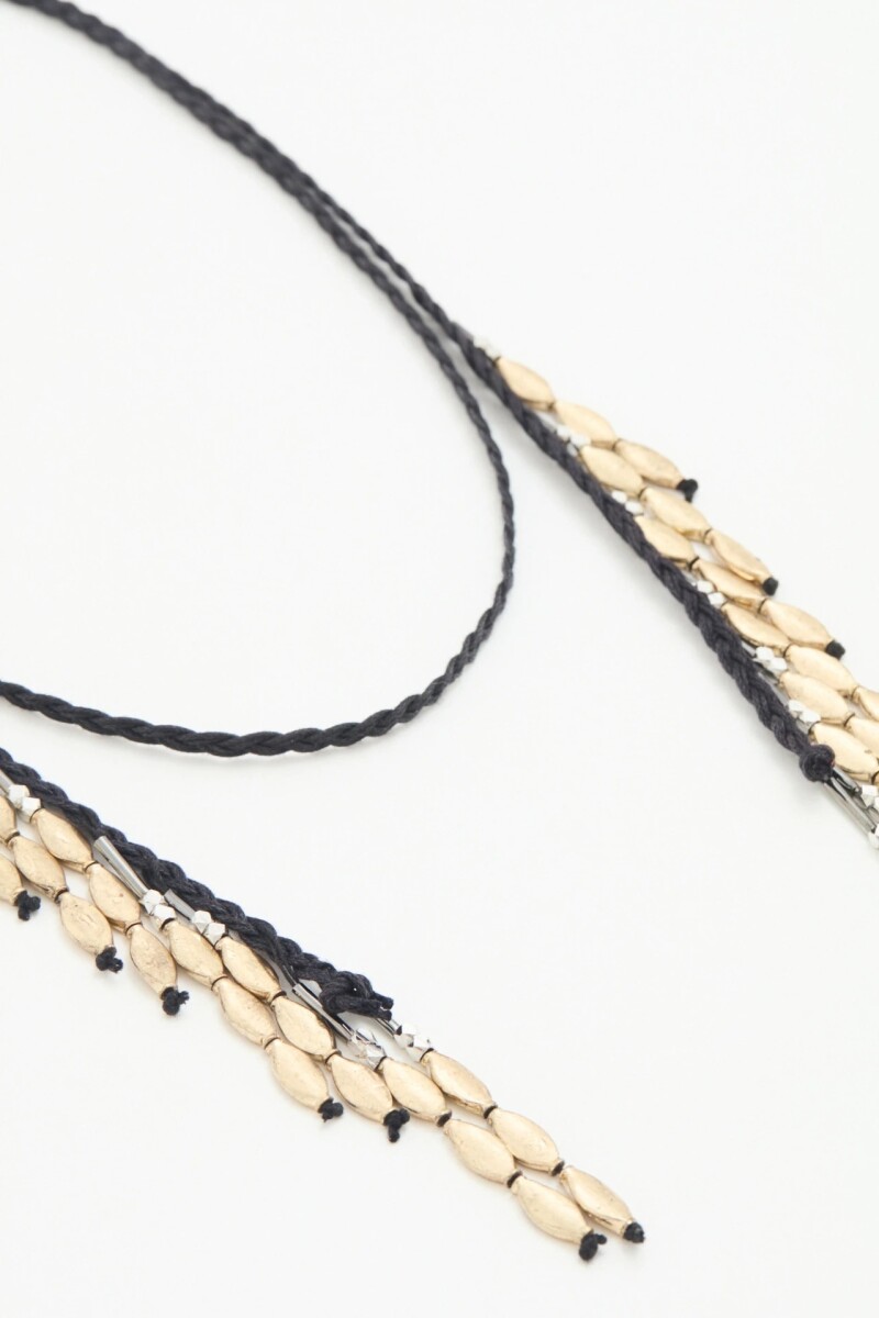 COL BRAIDED RAIN Negro