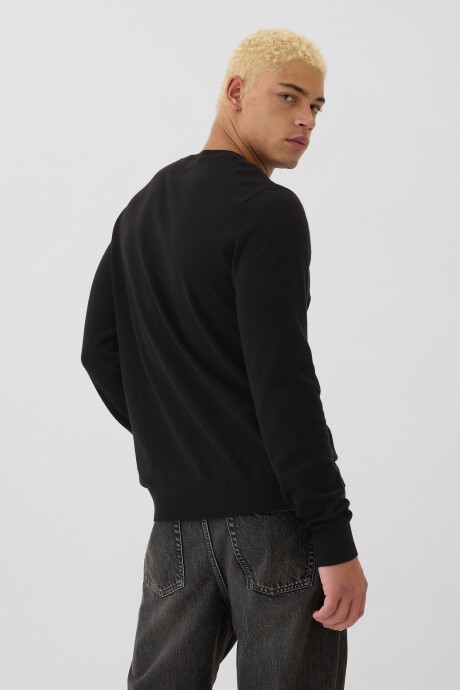 Buzo De Algodón Cuello Redondo Hombre Black 1