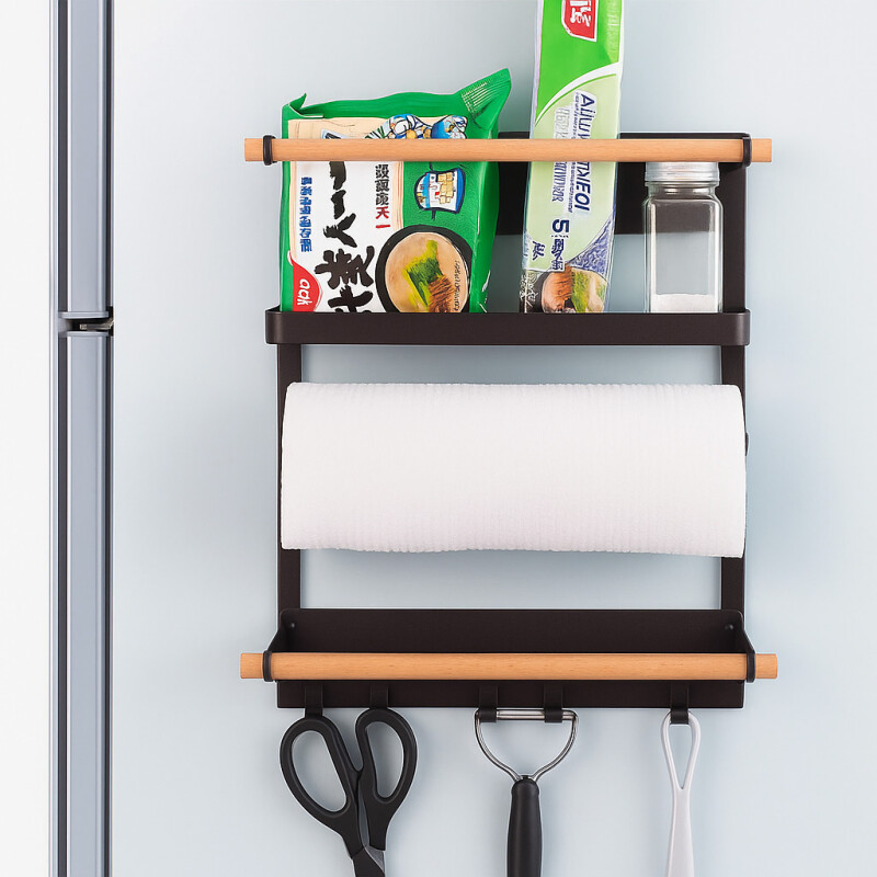 Estante Organizador Imantado Cocina Heladera Porta Rollo Estante Organizador Imantado Cocina Heladera Porta Rollo
