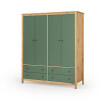 Ropero 4 Puertas 4 Cajones Madera Natural - Mari Verde