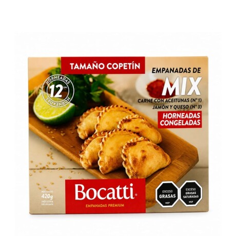 EMPANADAS COPETIN MIX JYQ Y CARNE X 12 BOCATTI PREMIUM EMPANADAS COPETIN MIX JYQ Y CARNE X 12 BOCATTI PREMIUM