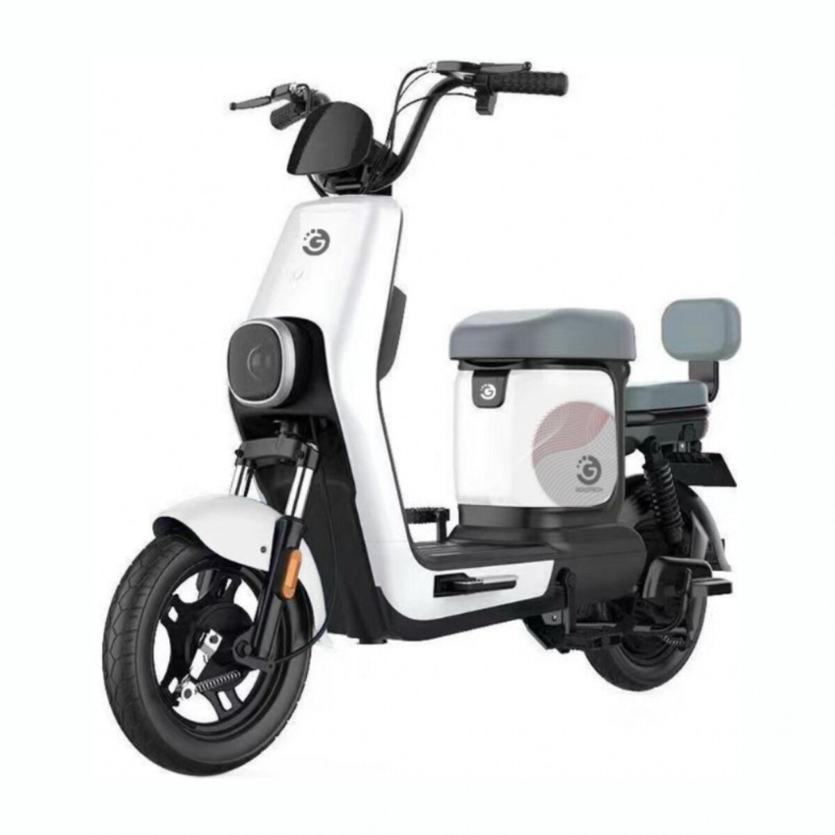 Moto Eléctrica GOLDTECH 500W Velocidad Máxima 45Km/H Doble Asiento - Blanca 