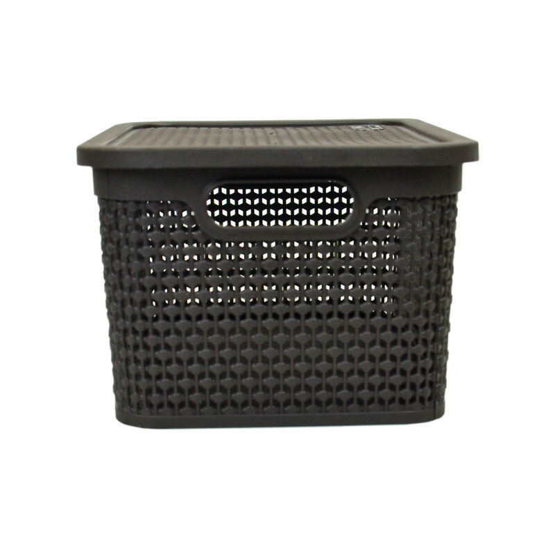 Set x2 Caja simil ratán 7,5 lts CHOCOLATE