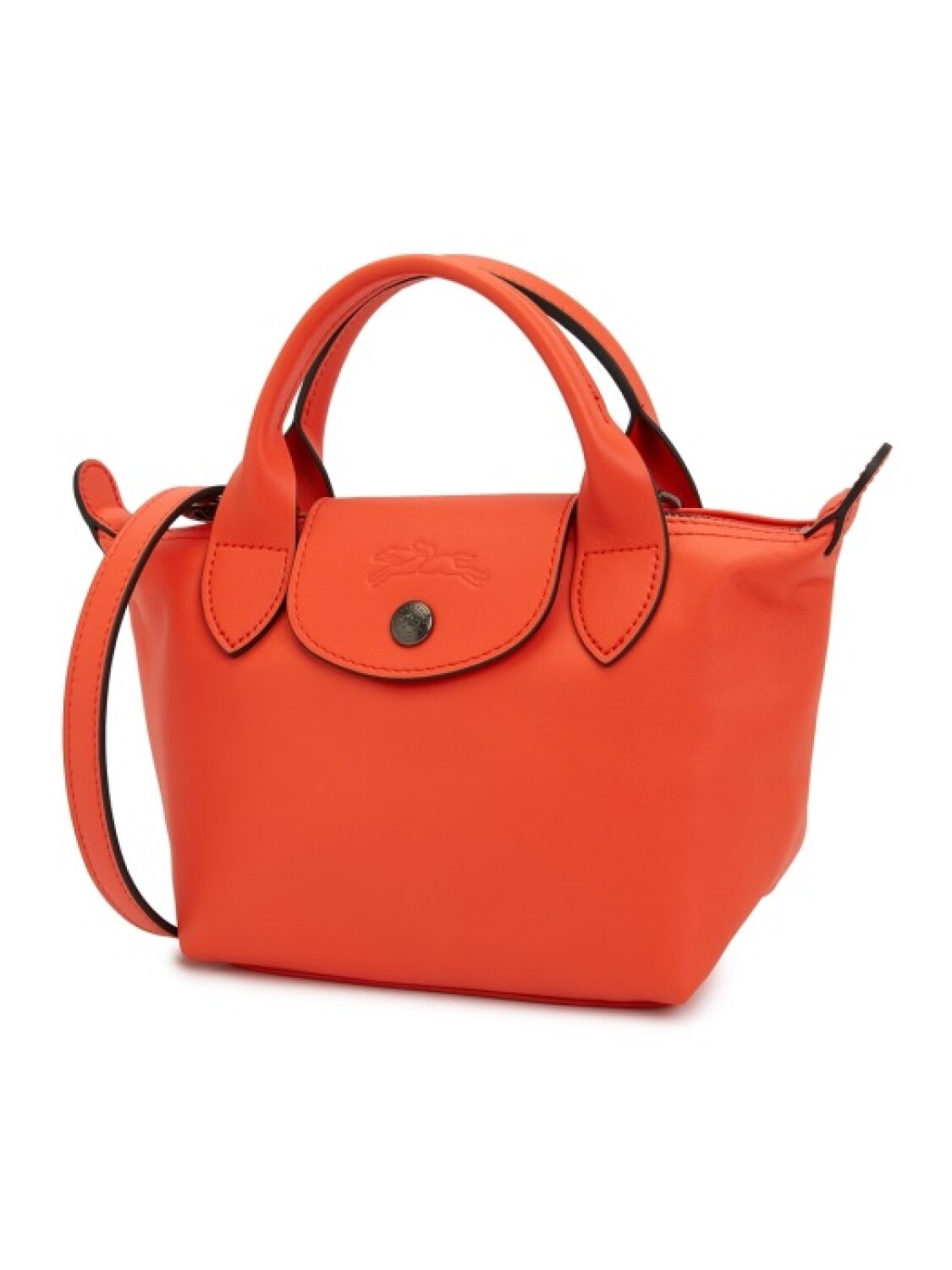 Longchamp -Cartera mini de cuero, Le pliage Xtra Naranja