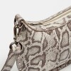 Bandolera Luna En Cuero Snake Print Natural