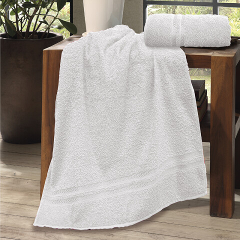 Toalla Paris 100% Algodón 65 x 140 cm Verde BLANCO