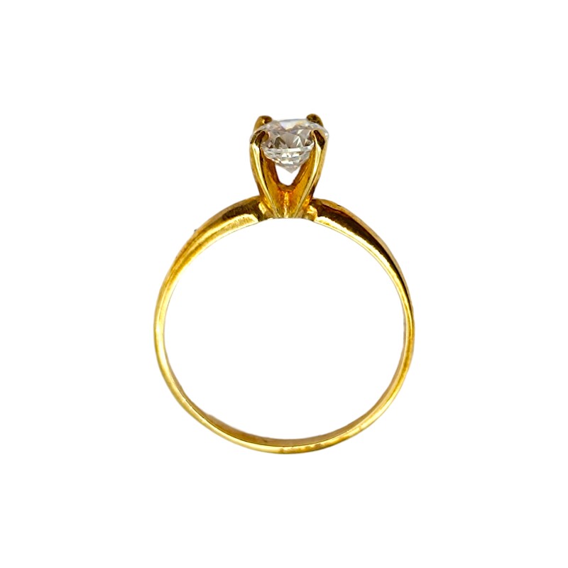 Anillo Solitario-Oro bajo-Piedra zirconia-AN8055 conpiedra