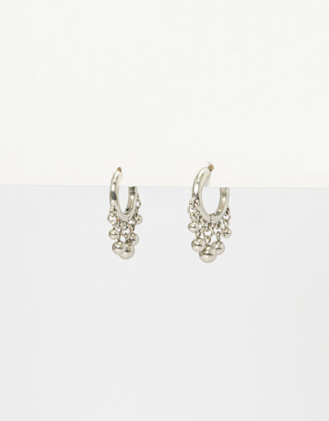 Aros Argollas Metal Aros Argolla Mini De Metal - Plateado Rodio
