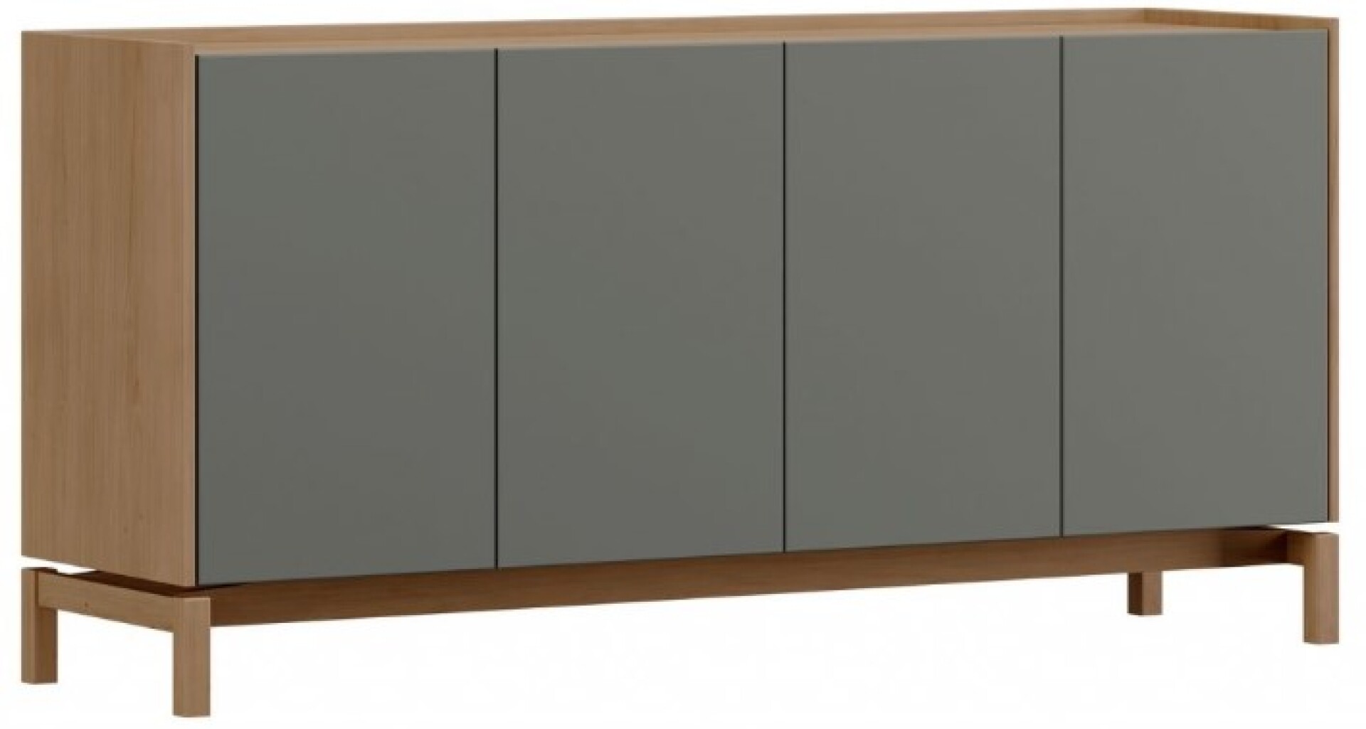 Aparador Mostrador Barcelona – 4 Puertas y 1 Cajón Color Roble / Ferrolack 