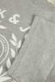 Polera James Estampada Light Grey Melange