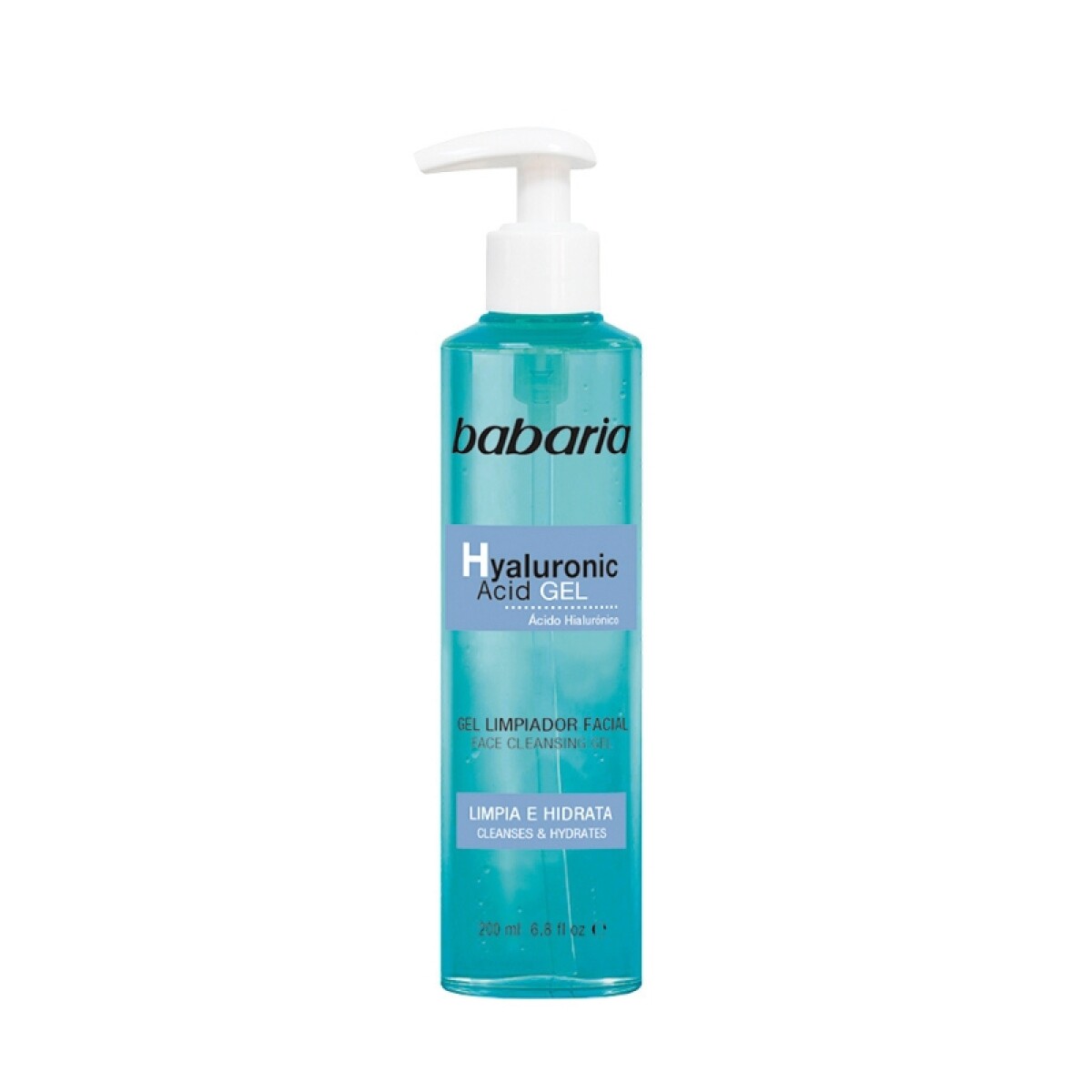 Babaria gel de limpieza facial 200 ml - Ácido Hialurónico 
