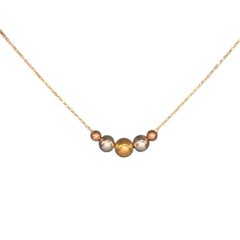 Conjunto Bolitas-Oro bajo-Sin piedra-CJ8005 Sinpiedra