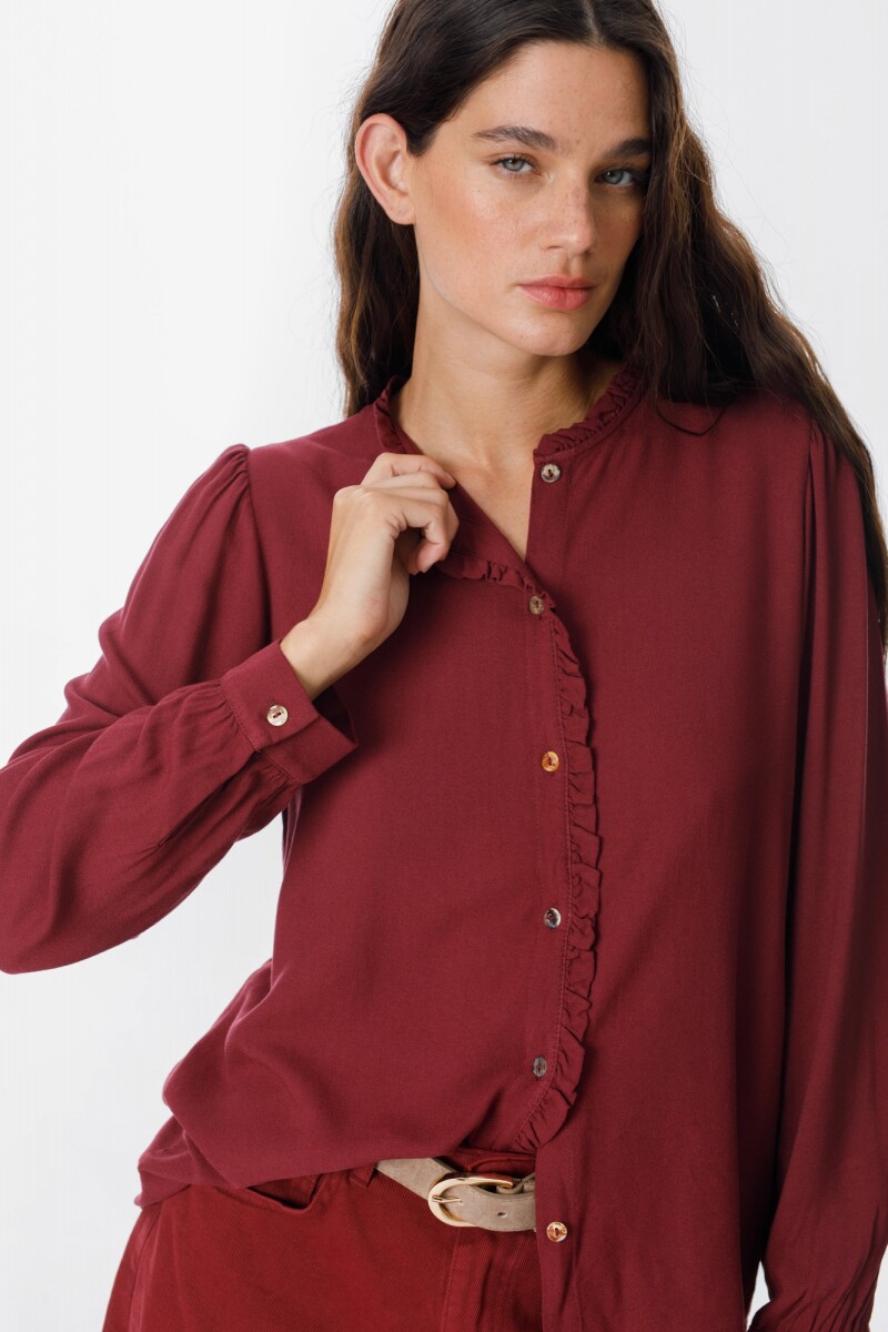 Camisa Soft Bordeaux