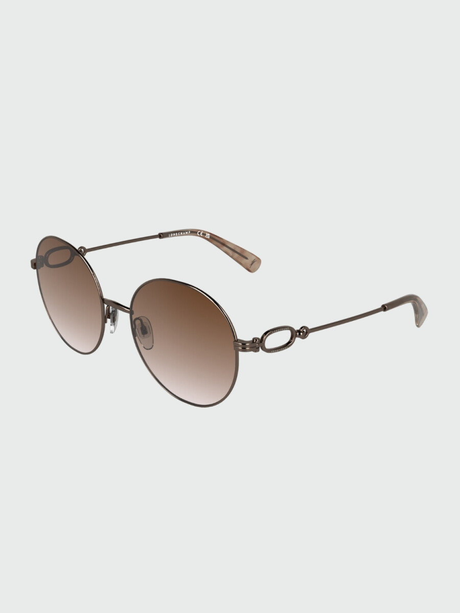 LONGCHAMP - Lentes de Sol Dorado/ Kaki Degradado 