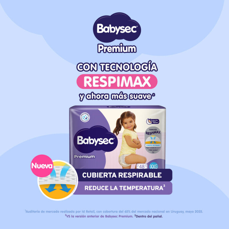 Pañales Babysec Premium Talle Xxg 48 Uds. Pañales Babysec Premium Talle Xxg 48 Uds.