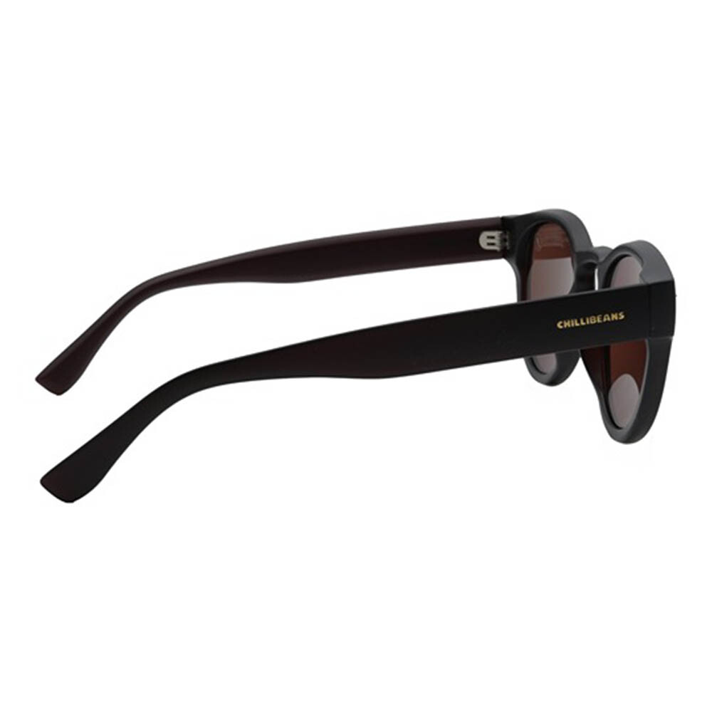 Lentes De Sol De Policarbonato Redondo Chilli Beans Natal Marrón Oscuro/Marrón