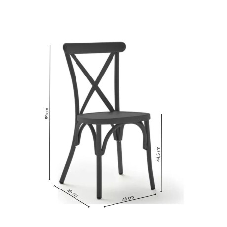 Silla Vienesa de Jardin NEGRO