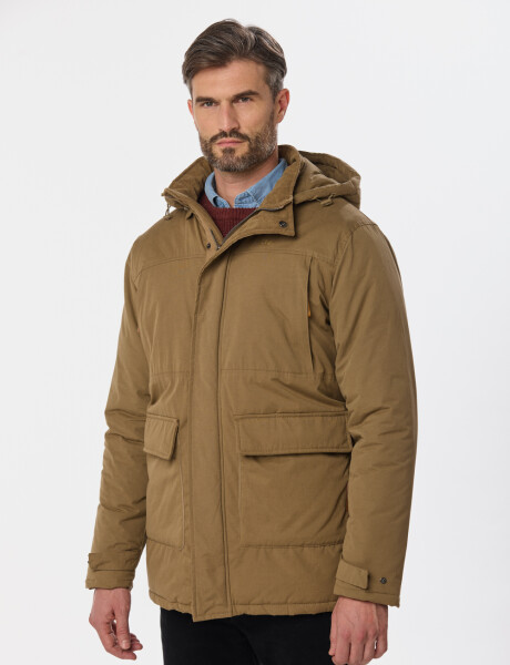 CAMPERA CON CAPUCHA DESMONTABLE Beige