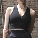 TOP DE LYCRA EN V NEGRO
