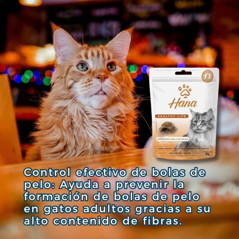 SNACK HANA CONTROL BOLA DE PELO PARA GATOS 60 GRAMOS SNACK HANA CONTROL BOLA DE PELO PARA GATOS 60 GRAMOS
