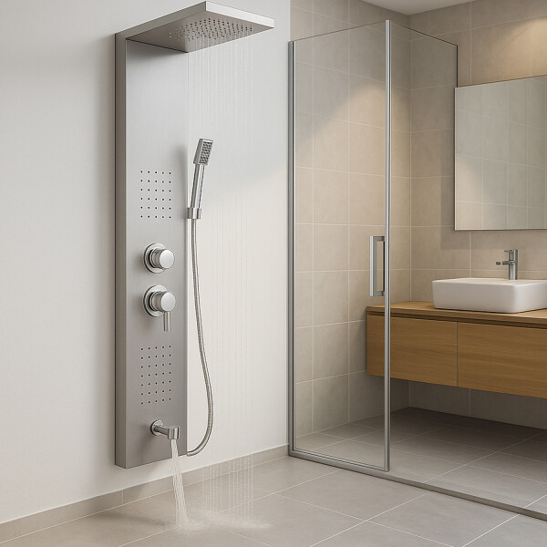 Duchero Columna Ducha Aluminio Multijets Telefono DUCHERO COLUMNA DUCHA ZYX0010-1 CROMADO