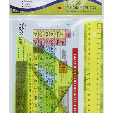 JUEGO GEOMETRIA 4PCS + TABLA PERIODICA JUEGO GEOMETRIA 4PCS + TABLA PERIODICA